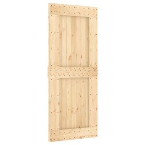 vidaXL Puerta Corredera NARVIK Natural y negro 85 x 210 cm (213,5 cm)