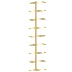 vidaXL Botellero de pared para 9 botellas hierro dorado
