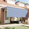 vidaXL Toldo Retr&aacute;ctil Azul y 350 x 200 cm Poli&eacute;ster y Aluminio