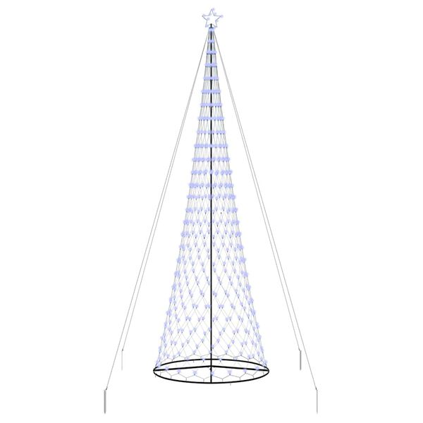vidaXL Árbol de Navidad LED Azul 138.5 x 138.5 x 399 cm Metal