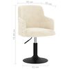 vidaXL Sillas de comedor giratorias 2 uds terciopelo crema