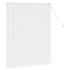 vidaXL Persiana para Ventana con cortinas Manual Blanco Aluminio