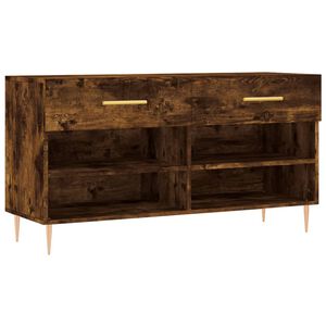 vidaXL Zapatero madera de ingenier&iacute;a roble ahumado 102x35x55 cm