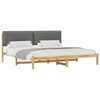 vidaXL Estructura de Cama con Cabecera Tapizada