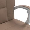 vidaXL Silla de oficina reclinable de tela marr&oacute;n