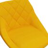 vidaXL Silla de comedor giratoria de terciopelo amarillo mostaza