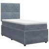 vidaXL Cama box spring con colch&oacute;n Gris oscuro 90 x 190 cm Terciopelo