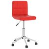 vidaXL Sillas de comedor giratorias 4 uds cuero sintético rojo