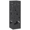 vidaXL Soporte para Paraguas de Lluvia Negro 15,5 x 15,5 x 49 cm Acero