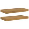 vidaXL Estante de pared 2 uds. Beige 50 x 23,5 x 3,8 cm