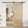 vidaXL Puerta Corredera ORKDAL Natural y negro 83 x 202 cm