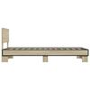vidaXL Estructura cama madera ingenier&iacute;a metal roble Sonoma 90x200 cm