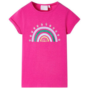 Camiseta infantil rosa oscuro 116