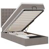 vidaXL Estructura de cama otomana colchón tela gris pardo 100x200cm