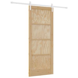 vidaXL Puerta Corredera Natural y Blanco 86 x 211 cm