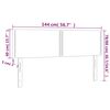 vidaXL Cabeceros tela gris oscuro 144x5x78/88 cm