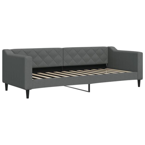 vidaXL Sofá cama nido con cajones tela gris oscuro 80x200 cm