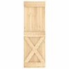 vidaXL Puerta corredera con herrajes madera maciza de pino 70x210 cm