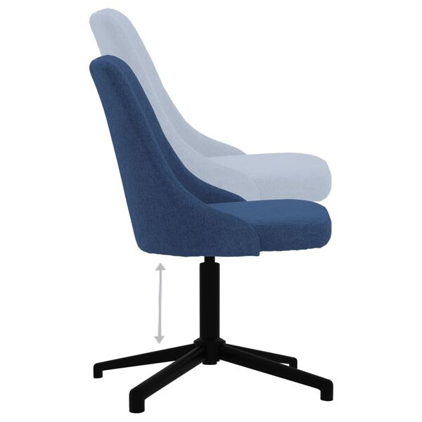 vidaXL Silla de oficina giratoria de tela azul