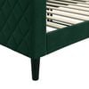 vidaXL Sof&aacute; cama sin colch&oacute;n terciopelo verde oscuro 90x200cm