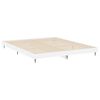 vidaXL Estructura de cama madera de ingenier&iacute;a blanco brillo 120x200cm