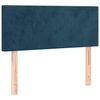 vidaXL Cama box spring colch&oacute;n y LED terciopelo azul oscuro 120x200 cm