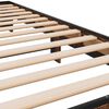 vidaXL Estructura cama madera ingenier&iacute;a metal roble ahumado 90x200 cm