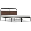 vidaXL Estructura de cama sin colch&oacute;n 150x200 cm madera marr&oacute;n roble