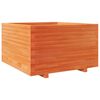 vidaXL Jardinera madera maciza de pino marr&oacute;n cera 80x80x49,5 cm