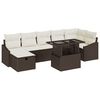 vidaXL Conjunto de sof&aacute; de jard&iacute;n 8 uds. rat&aacute;n sint&eacute;tico