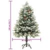 vidaXL Árbol de Navidad con luces y piñas PVC PE verde 150 cm