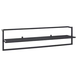 vidaXL Toallero de hierro negro 95x25x22 cm