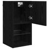 vidaXL Gabinetes para TV Montados en la Pared 2 pcs Roble Negro