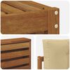 vidaXL Conjunto de sof&aacute;s de exterior con coj&iacute;n 5 pcs Natural y Beige