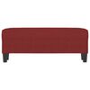 vidaXL Banco de tela rojo vino tinto 100x35x41 cm