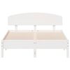 vidaXL Estructura de cama sin colch&oacute;n madera maciza blanca 120x190 cm