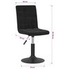 vidaXL Sillas de comedor giratorias 2 uds terciopelo negro