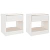 vidaXL Mesitas de noche 2 uds madera maciza de pino blanca 40x31x40 cm