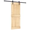 vidaXL Puerta corredera con herrajes madera maciza de pino 80x210 cm