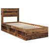 vidaXL Estructura de cama con cabecera Madera vieja 100 x 200 cm