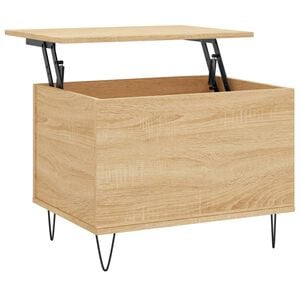 vidaXL Mesa de centro madera contrachapada roble Sonoma 60x44,5x45 cm