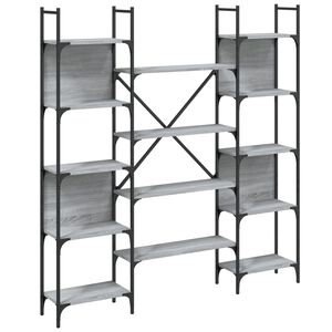 vidaXL Estanter&iacute;a de madera ingenier&iacute;a gris Sonoma 155,5x24x166,5 cm