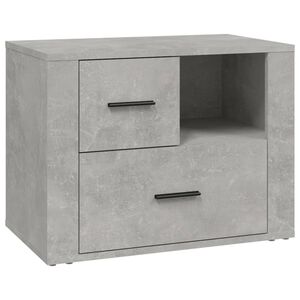 vidaXL Mesita de noche madera contrachapada gris hormig&oacute;n 60x36x45 cm