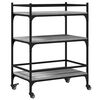 vidaXL Carrito de cocina madera ingenier&iacute;a gris Sonoma 65x40x86,5 cm