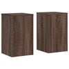 vidaXL Soportes de plantas 2 uds madera marr&oacute;n roble 30x30x50 cm
