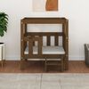 vidaXL Cama para perros madera maciza pino marr&oacute;n miel 65,5x50,5x70 cm