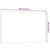 vidaXL Pizarra magn&eacute;tica de pared vidrio templado blanco 80x50 cm