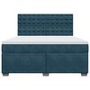 vidaXL Cama box spring con colch&oacute;n terciopelo azul 180x200 cm