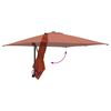 vidaXL Parasol de jardín Terracota 248.5 x 247.5 x 160 cm tela