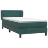 vidaXL Cama box spring con colch&oacute;n terciopelo verde oscuro 90x220 cm